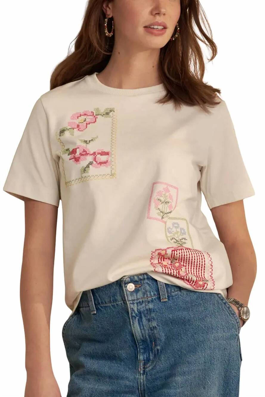 NEW VINE & LOVE vintage bloom tee in white